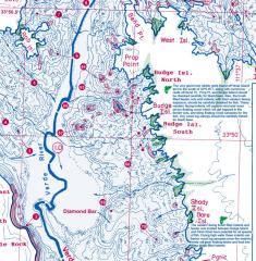 Fishing Maps with underwater togograpy for structure fishing. Catch more  fish with Fish-n-Map Co. fishing maps