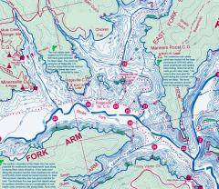 Hardy Lake Fishing Map